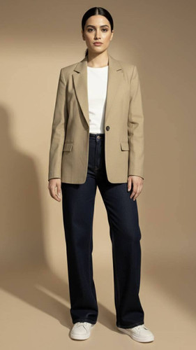 کت تک مجلسی زنانه با قابلیت کشسانی و تنخور شیک