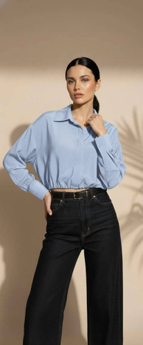 خرید عمده پوشاک زنانه شومیز رنگ سدری جدید